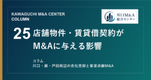 【川口M&Aコラム】店舗物件・賃貸借契約がM&Aに与える影響のアイキャッチ画像